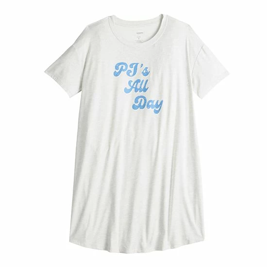 Women's Sonoma Goods For Life® Graphic Short Sleeve Sleepshirt Turq Coffee 5 Women's Sonoma Goods For Life® Graphic Short Sleeve Sleepshirt Turq Coffee - Image 3