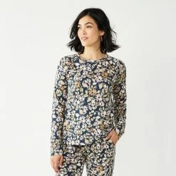 Women's Sonoma Goods For Life® Everyday Crewneck Sweatshirt Gold Ditsy -Sonoma Goods For Life shop unnamed file 14229