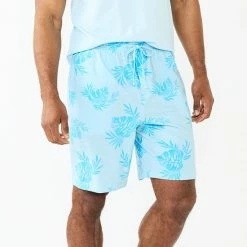 Men's Sonoma Goods For Life® Knit Pajama Shorts Blue Fishing Beach