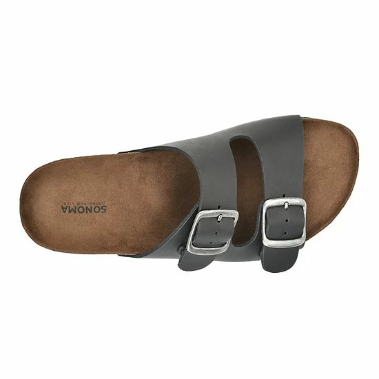 Sonoma Goods For Life® Artwork Women's Leather Sandals Black 6 Sonoma Goods For Life® Artwork Women's Leather Sandals Black - Image 4