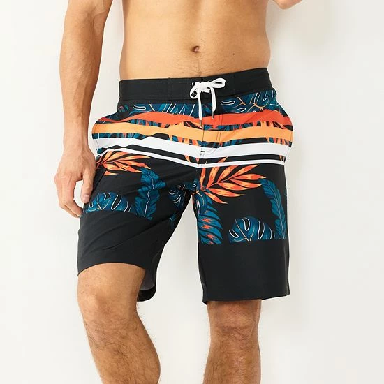 Men's Sonoma Goods For Life® E-Board Swim Trunks Sunset Palm 8 Men's Sonoma Goods For Life® E-Board Swim Trunks Sunset Palm - Image 6