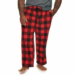 Big & Tall Sonoma Goods For Life® Microfleece Sleep Pants Blue Heather Navy Grid -Sonoma Goods For Life shop unnamed file 14320