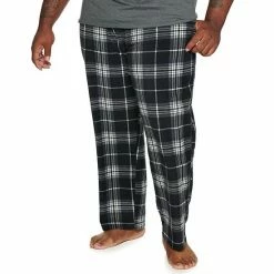 Big & Tall Sonoma Goods For Life® Microfleece Sleep Pants Blue Heather Navy Grid -Sonoma Goods For Life shop unnamed file 14321