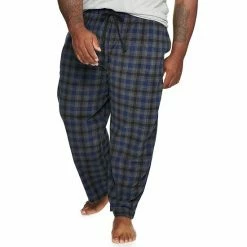 Big & Tall Sonoma Goods For Life® Microfleece Sleep Pants Blue Heather Navy Grid -Sonoma Goods For Life shop unnamed file 14323