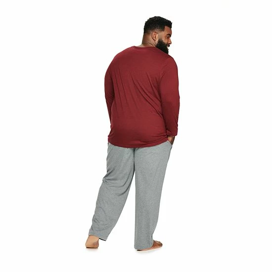 Big & Tall Sonoma Goods For Life® Supersoft Modern-Fit Pajama Sleep Set Metal Heather 4 Big & Tall Sonoma Goods For Life® Supersoft Modern-Fit Pajama Sleep Set Metal Heather - Image 2