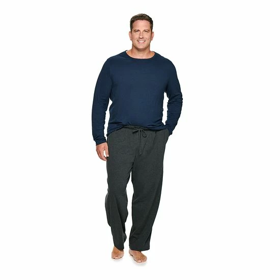 Big & Tall Sonoma Goods For Life® Supersoft Modern-Fit Pajama Sleep Set Metal Heather 7 Big & Tall Sonoma Goods For Life® Supersoft Modern-Fit Pajama Sleep Set Metal Heather - Image 5