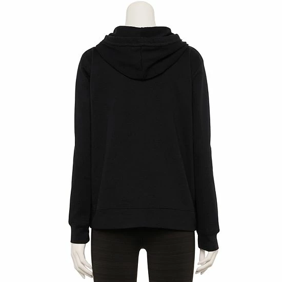 Women's Sonoma Goods For Life® Favorite Zip Front Hoodie Black 4 Women's Sonoma Goods For Life® Favorite Zip Front Hoodie Black - Image 2