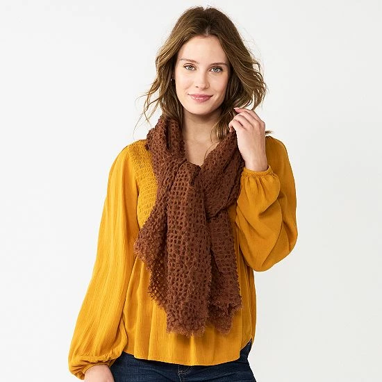 Sonoma Goods For Life® Basket Waffle Solid Wrap Scarf Ivory 6 Sonoma Goods For Life® Basket Waffle Solid Wrap Scarf Ivory - Image 4