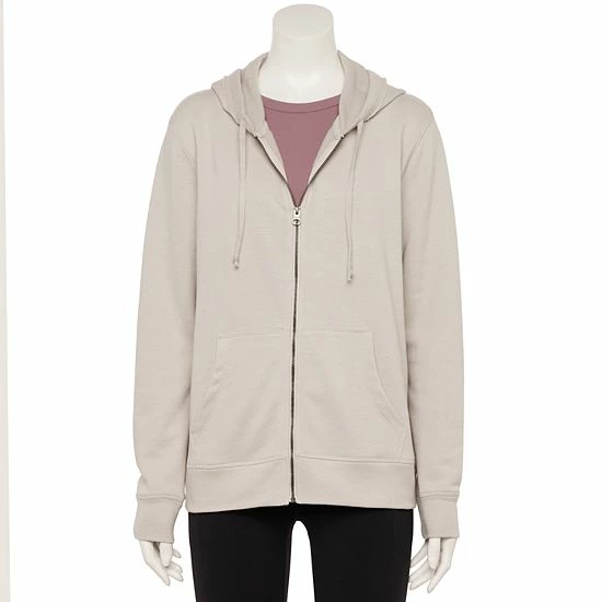 Women's Sonoma Goods For Life® Favorite Zip Front Hoodie Black 8 Women's Sonoma Goods For Life® Favorite Zip Front Hoodie Black - Image 6