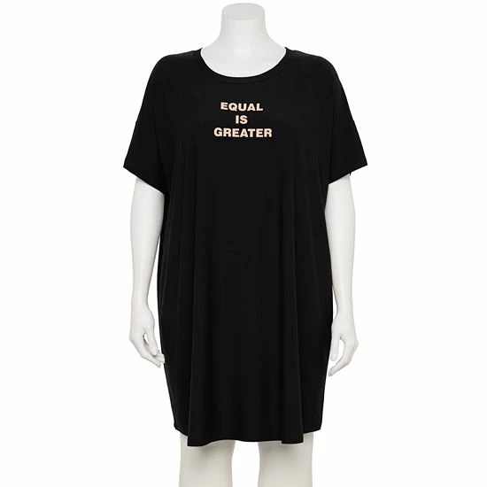 Plus Size Sonoma Goods For Life® Graphic Short Sleeve Sleepshirt Navy Kindness Matters 6 Plus Size Sonoma Goods For Life® Graphic Short Sleeve Sleepshirt Navy Kindness Matters - Image 4