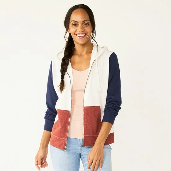 Women's Sonoma Goods For Life® Favorite Zip Front Hoodie Black 13 Women's Sonoma Goods For Life® Favorite Zip Front Hoodie Black - Image 11