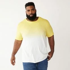 Big & Tall Sonoma Goods For Life® Slubbed Crewneck Tee Blue Dip Dye -Sonoma Goods For Life shop unnamed file 14461