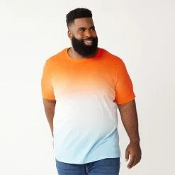 Big & Tall Sonoma Goods For Life® Slubbed Crewneck Tee Blue Dip Dye -Sonoma Goods For Life shop unnamed file 14465