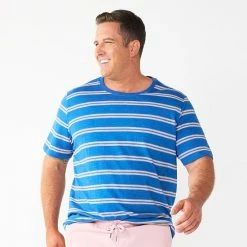 Big & Tall Sonoma Goods For Life® Slubbed Crewneck Tee Blue Dip Dye -Sonoma Goods For Life shop unnamed file 14467