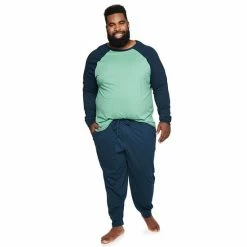 Big & Tall Sonoma Goods For Life® Supersoft Raglan Tee & Jogger Pants Sleep Set River Green -Sonoma Goods For Life shop unnamed file 14483