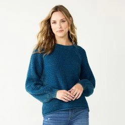 Women's Sonoma Goods For Life® Textured Balloon Sleeve Sweater Gray -Sonoma Goods For Life shop unnamed file 1450