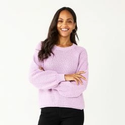 Women's Sonoma Goods For Life® Textured Balloon Sleeve Sweater Gray -Sonoma Goods For Life shop unnamed file 1452