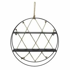 Sonoma Goods For Life® Black Metal Shelf With Rope Detail