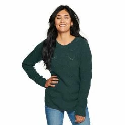 Women's Sonoma Goods For Life® Cozy Wave-Stitch Crewneck Sweater Black 32 Women's Sonoma Goods For Life® Cozy Wave-Stitch Crewneck Sweater Black -Sonoma Goods For Life shop unnamed file 14545