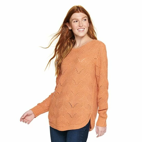 Women's Sonoma Goods For Life® Cozy Wave-Stitch Crewneck Sweater Black 17 Women's Sonoma Goods For Life® Cozy Wave-Stitch Crewneck Sweater Black - Image 15