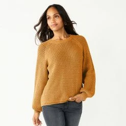 Women's Sonoma Goods For Life® Textured Balloon Sleeve Sweater Gray -Sonoma Goods For Life shop unnamed file 1455