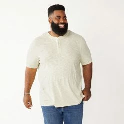 Big & Tall Sonoma Goods For Life® Classic-Fit Henley Alec Green -Sonoma Goods For Life shop unnamed file 14566