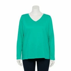 Plus Size Sonoma Goods For Life® Favorite V-Neck Long-Sleeve Tee White 28 Plus Size Sonoma Goods For Life® Favorite V-Neck Long-Sleeve Tee White -Sonoma Goods For Life shop unnamed file 14591