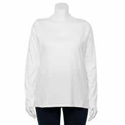 Plus Size Sonoma Goods For Life® Favorite V-Neck Long-Sleeve Tee White 32 Plus Size Sonoma Goods For Life® Favorite V-Neck Long-Sleeve Tee White -Sonoma Goods For Life shop unnamed file 14595