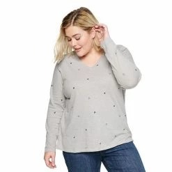 Plus Size Sonoma Goods For Life® Favorite V-Neck Long-Sleeve Tee White 37 Plus Size Sonoma Goods For Life® Favorite V-Neck Long-Sleeve Tee White -Sonoma Goods For Life shop unnamed file 14600