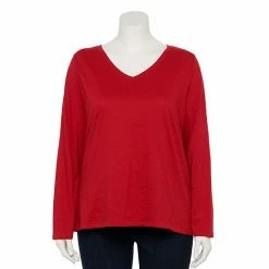 Plus Size Sonoma Goods For Life® Favorite V-Neck Long-Sleeve Tee White 39 Plus Size Sonoma Goods For Life® Favorite V-Neck Long-Sleeve Tee White -Sonoma Goods For Life shop unnamed file 14602