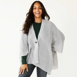 Sonoma Goods For Life® Button Front Knit Ruana
