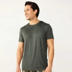 Men's Sonoma Goods For Life® Seriously Soft Crewneck Pajama Tee Charcoal Double Stripe -Sonoma Goods For Life shop unnamed file 14649