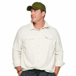 Big & Tall Sonoma Goods For Life® Regular-Fit Flannel Button-Down Shirt Olive Black Buff -Sonoma Goods For Life shop unnamed file 14680