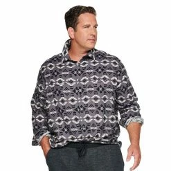 Big & Tall Sonoma Goods For Life® Regular-Fit Flannel Button-Down Shirt Olive Black Buff -Sonoma Goods For Life shop unnamed file 14681