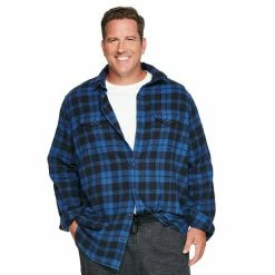 Big & Tall Sonoma Goods For Life® Regular-Fit Flannel Button-Down Shirt Olive Black Buff -Sonoma Goods For Life shop unnamed file 14682