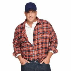 Big & Tall Sonoma Goods For Life® Regular-Fit Flannel Button-Down Shirt Olive Black Buff -Sonoma Goods For Life shop unnamed file 14683