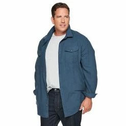Big & Tall Sonoma Goods For Life® Regular-Fit Flannel Button-Down Shirt Olive Black Buff -Sonoma Goods For Life shop unnamed file 14687