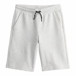 Boys 8-20 Sonoma Goods For Life® Knit Textured Jogger Shorts In Regular & Husky Dark Gray Heather