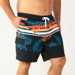 Men's Big & Tall Sonoma Goods For Life® E-Board Swim Trunks Black Stripe -Sonoma Goods For Life shop unnamed file 14749