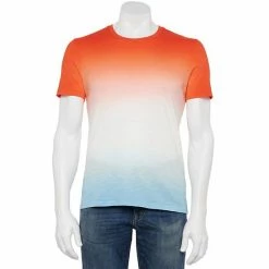 Men's Sonoma Goods For Life® Striped Crewneck Tee Blue Peach Stripe -Sonoma Goods For Life shop unnamed file 14801