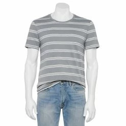 Men's Sonoma Goods For Life® Striped Crewneck Tee Blue Peach Stripe -Sonoma Goods For Life shop unnamed file 14802