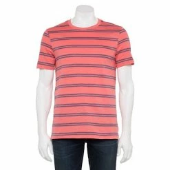 Men's Sonoma Goods For Life® Striped Crewneck Tee Blue Peach Stripe -Sonoma Goods For Life shop unnamed file 14804