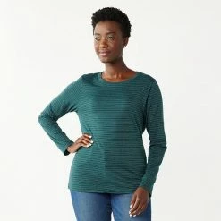 Women's Sonoma Goods For Life® Long Sleeve Crewneck Tee Gray Heart -Sonoma Goods For Life shop unnamed file 14847