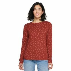 Women's Sonoma Goods For Life® Long Sleeve Crewneck Tee Gray Heart -Sonoma Goods For Life shop unnamed file 14848