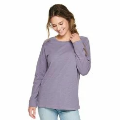 Women's Sonoma Goods For Life® Long Sleeve Crewneck Tee Gray Heart -Sonoma Goods For Life shop unnamed file 14851