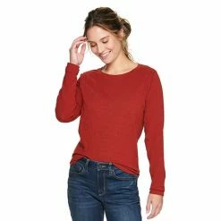 Women's Sonoma Goods For Life® Long Sleeve Crewneck Tee Gray Heart -Sonoma Goods For Life shop unnamed file 14854