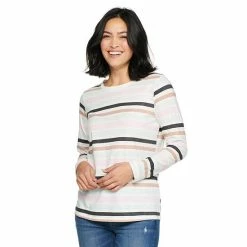 Women's Sonoma Goods For Life® Long Sleeve Crewneck Tee Gray Heart -Sonoma Goods For Life shop unnamed file 14857