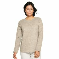 Women's Sonoma Goods For Life® Long Sleeve Crewneck Tee Gray Heart -Sonoma Goods For Life shop unnamed file 14862