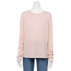 Women's Sonoma Goods For Life® Long Sleeve Crewneck Tee Gray Heart -Sonoma Goods For Life shop unnamed file 14863