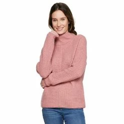 Petite Sonoma Goods For Life® Relaxed Exposed Seaming Sweater Marsala Flower -Sonoma Goods For Life shop unnamed file 14868